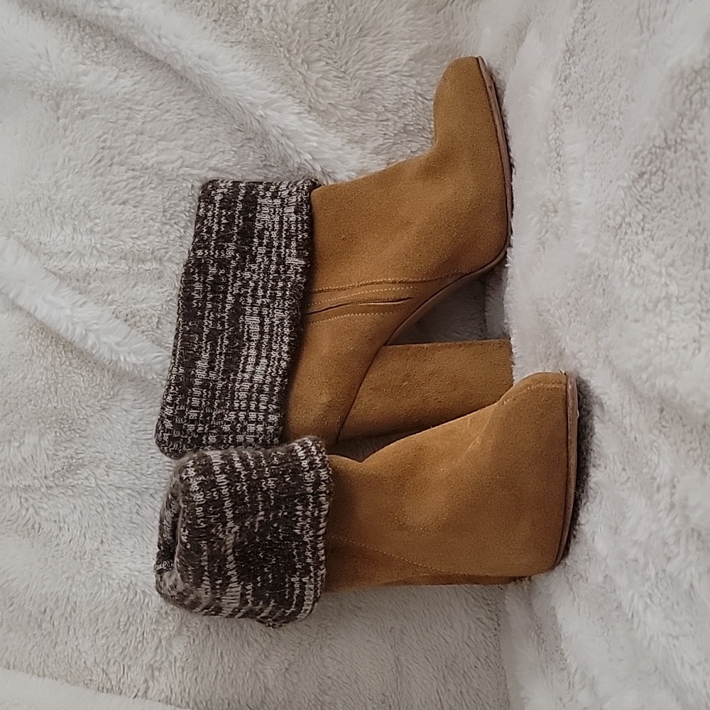Rachel Comey Colton Suede Cuffed Heeled Ankle Boots
